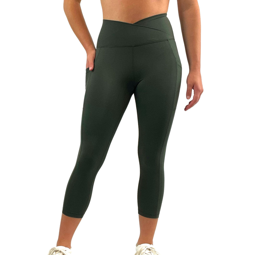 Cool Khaki 3/4 leggings with pockets