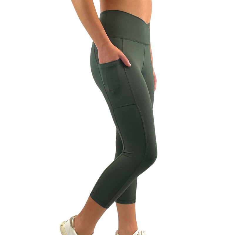 Cool Khaki 3/4 leggings with pockets