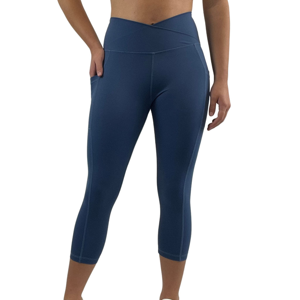 Ensign Blue 3/4 leggings with pockets