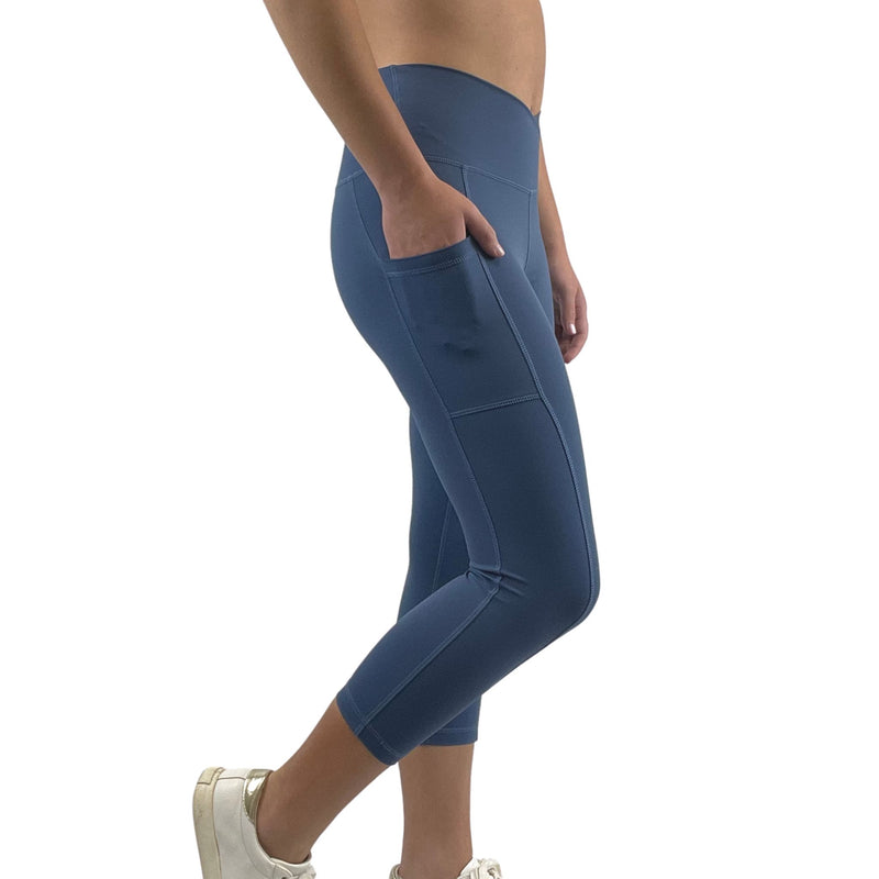 Ensign Blue 3/4 leggings with pockets