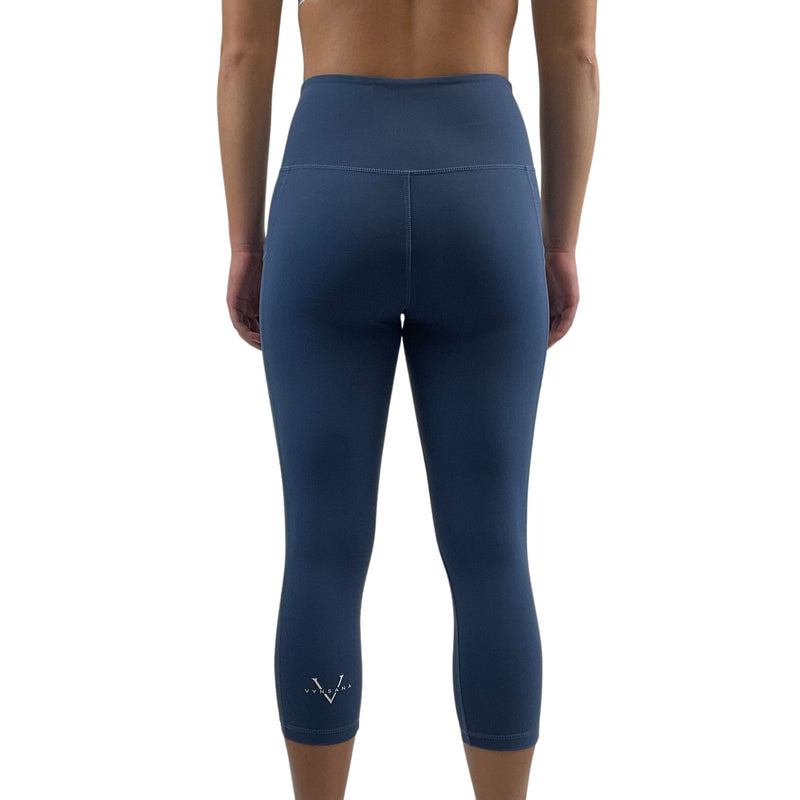 Ensign Blue 3/4 leggings with pockets