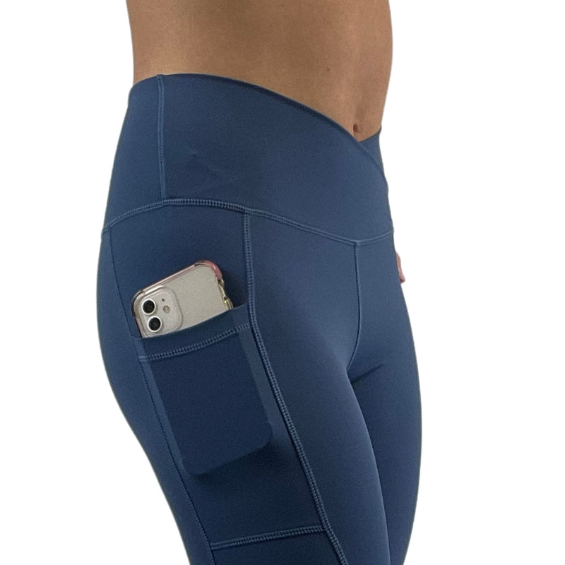 Ensign Blue 3/4 leggings with pockets