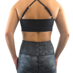 Adjustable sports bra in black
