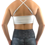 Adjustable sports bra in white
