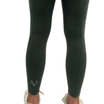 Full length leggings with pockets in cool khaki