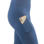 Full length leggings with pockets in ensign blue